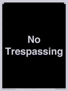No Trespassing